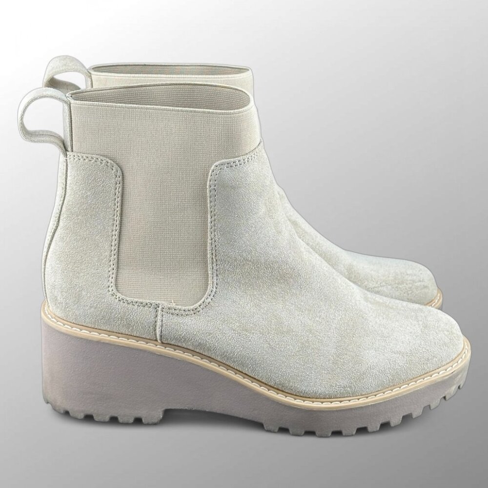 Dolce Vita Renya Taupe Beige Lug Sole Wedge Boot Shoes Size US 8.5